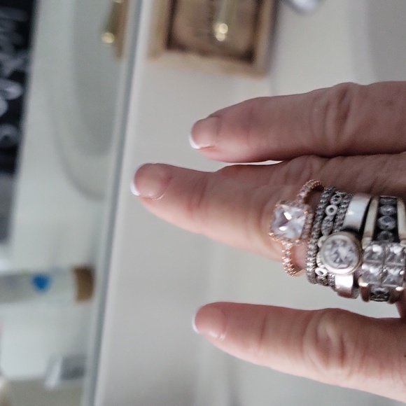 Pandora hp rose gold square swarsowski ring gold plated gorgeous new bagged… - Picture 5 of 5